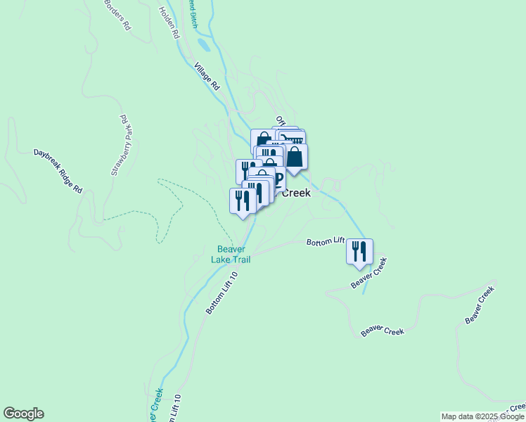 map of restaurants, bars, coffee shops, grocery stores, and more near 50 West Thomas Place in Avon
