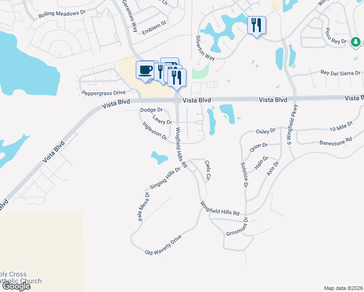map of restaurants, bars, coffee shops, grocery stores, and more near 6146 Black Gypsum Court in Sparks