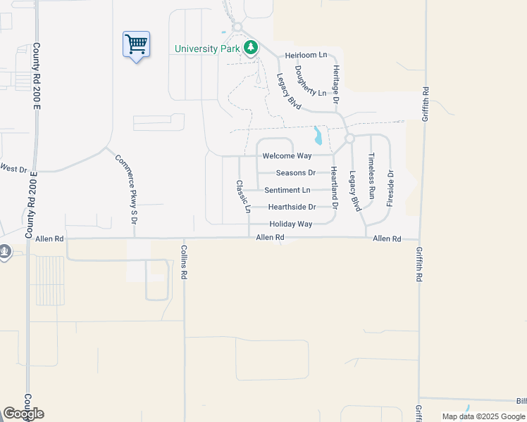 map of restaurants, bars, coffee shops, grocery stores, and more near 2895 Hearthside Drive in Greenwood