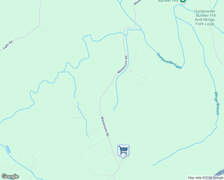 map of restaurants, bars, coffee shops, grocery stores, and more near 17417 Masemore Road in Parkton