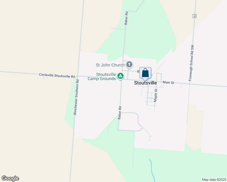 map of restaurants, bars, coffee shops, grocery stores, and more near 9 Driveway in Stoutsville