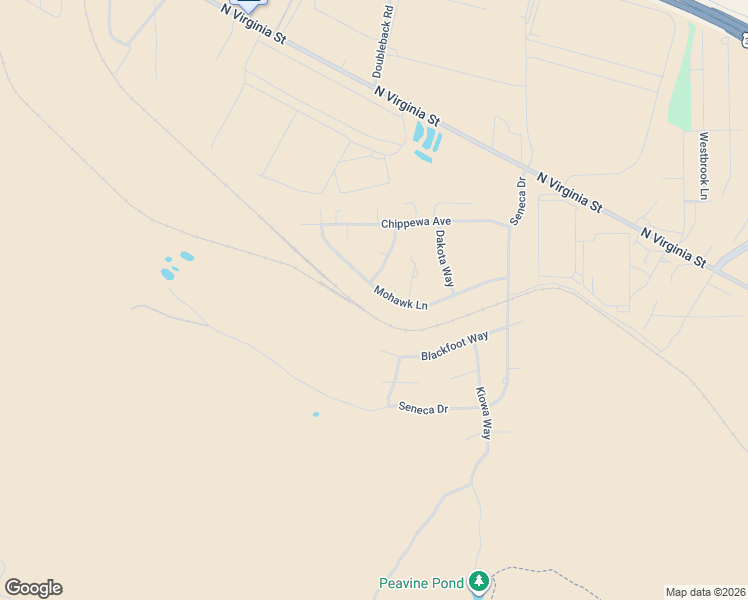 map of restaurants, bars, coffee shops, grocery stores, and more near 8360 Mohawk Lane in Reno