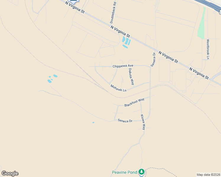 map of restaurants, bars, coffee shops, grocery stores, and more near 8360 Mohawk Lane in Reno