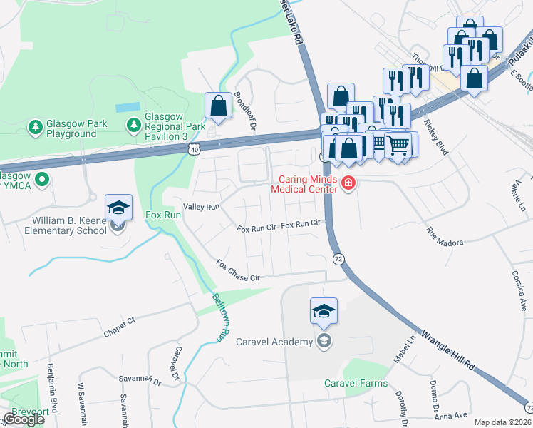 map of restaurants, bars, coffee shops, grocery stores, and more near 316 Skeet Avenue in Bear