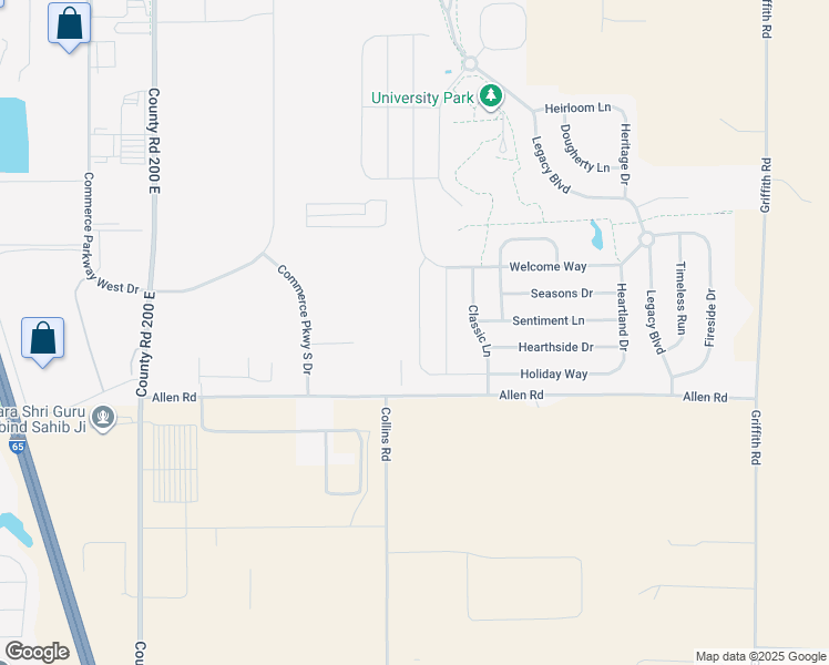 map of restaurants, bars, coffee shops, grocery stores, and more near 722 Keepsake Run in Greenwood