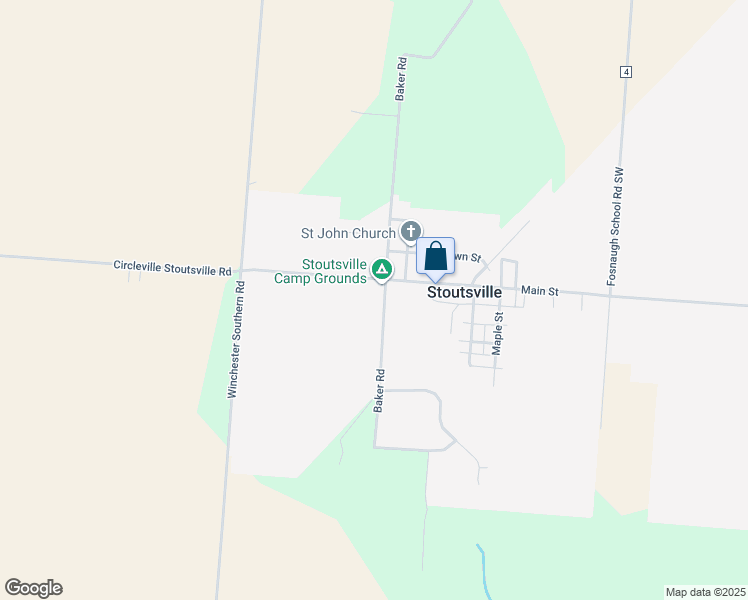 map of restaurants, bars, coffee shops, grocery stores, and more near 9 Driveway in Stoutsville