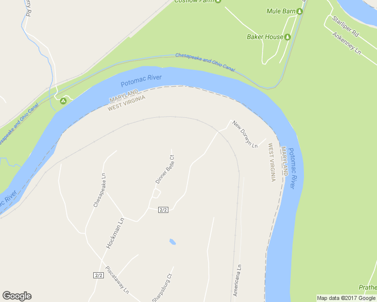 map of restaurants, bars, coffee shops, grocery stores, and more near 2757 McCoy's Ferry Rd. in Hedgesville