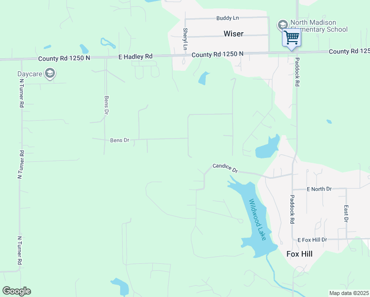map of restaurants, bars, coffee shops, grocery stores, and more near 6991 East Bens Drive in Morgan County