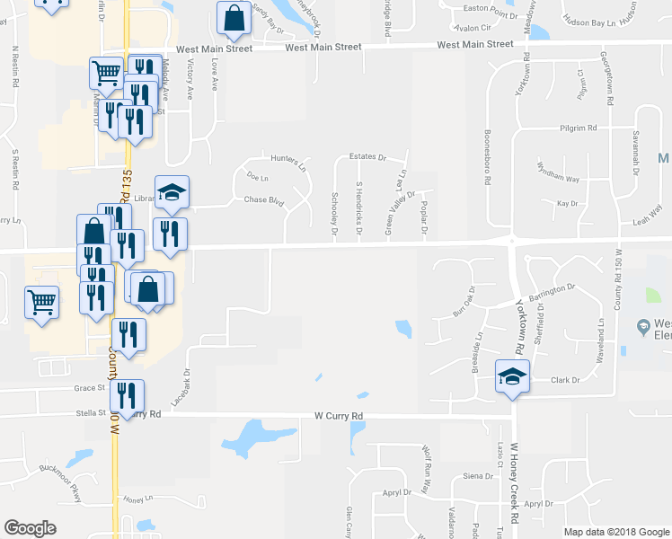 map of restaurants, bars, coffee shops, grocery stores, and more near 1497 Smith Valley Road in Greenwood