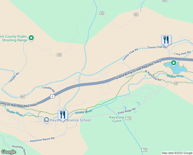 map of restaurants, bars, coffee shops, grocery stores, and more near 21583-21785 Grand Army of the Republic Hwy in Keystone