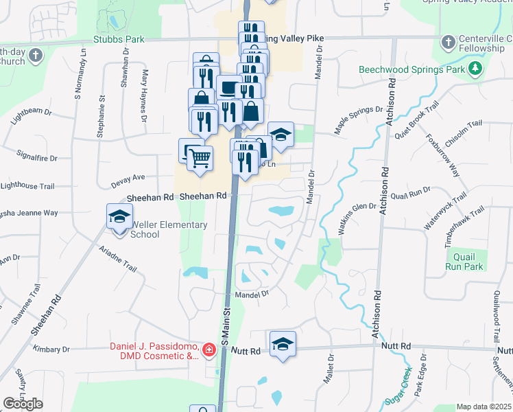 map of restaurants, bars, coffee shops, grocery stores, and more near 399 Sailboat Run in Montgomery County