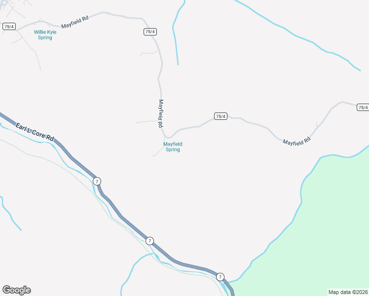 map of restaurants, bars, coffee shops, grocery stores, and more near 554-600 Mayfield Road in Morgantown