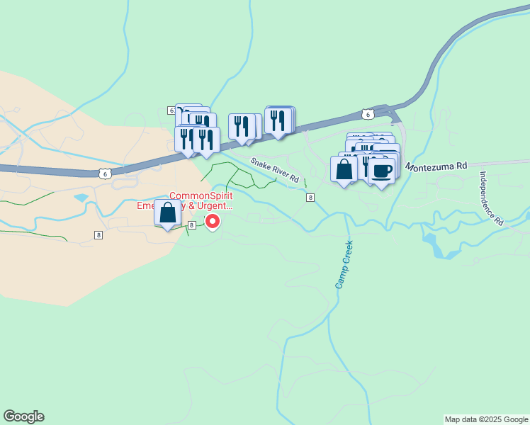 map of restaurants, bars, coffee shops, grocery stores, and more near 1463 East Keystone Road in Keystone