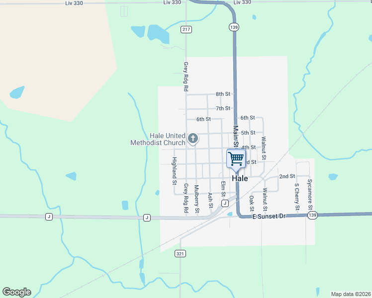 map of restaurants, bars, coffee shops, grocery stores, and more near 500 4th Street in Hale
