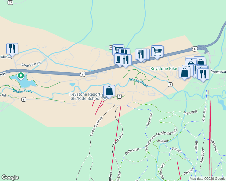 map of restaurants, bars, coffee shops, grocery stores, and more near 22800 U.S. 6 in Montezuma