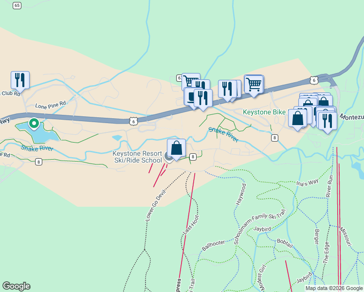 map of restaurants, bars, coffee shops, grocery stores, and more near 22800 U.S. 6 in Montezuma