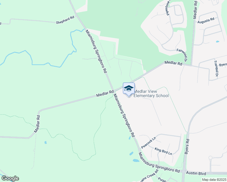 map of restaurants, bars, coffee shops, grocery stores, and more near 9708 Miamisburg Springboro Pike in Miamisburg