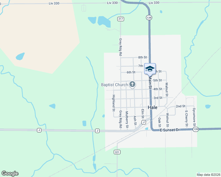 map of restaurants, bars, coffee shops, grocery stores, and more near 500-598 4th Street in Hale