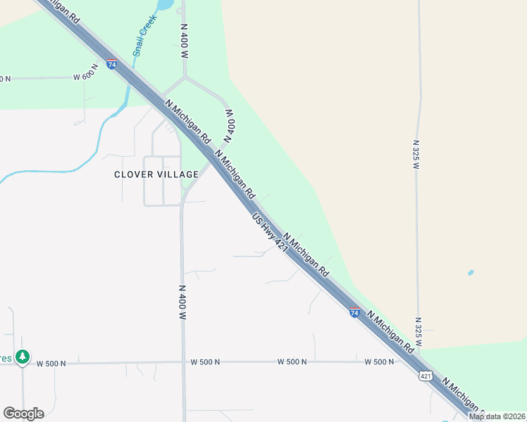 map of restaurants, bars, coffee shops, grocery stores, and more near 5682 North Michigan Road in Fairland