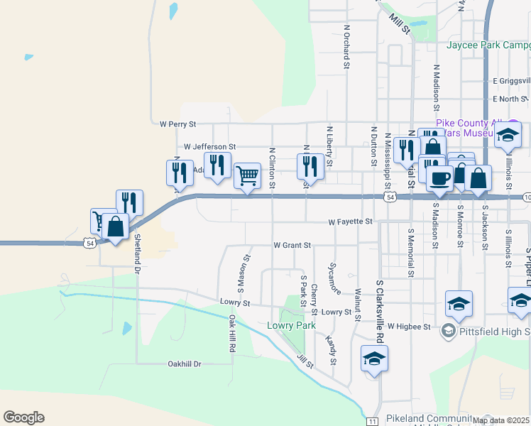 map of restaurants, bars, coffee shops, grocery stores, and more near 117-199 South Clinton Street in Pittsfield