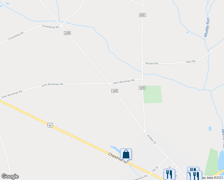 map of restaurants, bars, coffee shops, grocery stores, and more near 37 Pine Tavern Road in Elmer