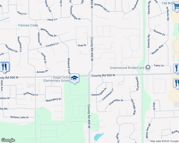 map of restaurants, bars, coffee shops, grocery stores, and more near 688 South Peterman Road in Greenwood
