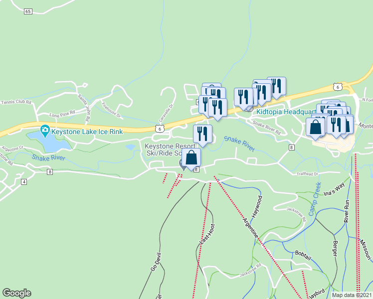 map of restaurants, bars, coffee shops, grocery stores, and more near 22800 U.S. 6 in Montezuma