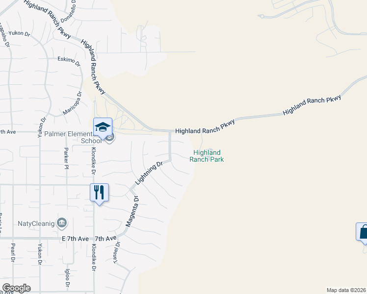 map of restaurants, bars, coffee shops, grocery stores, and more near 5966 Gardenia Court in Sun Valley