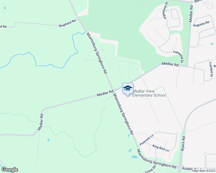 map of restaurants, bars, coffee shops, grocery stores, and more near 9708 Miamisburg Springboro Pike in Miamisburg