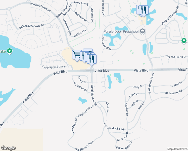 map of restaurants, bars, coffee shops, grocery stores, and more near 6261 Black Cinder Court in Sparks