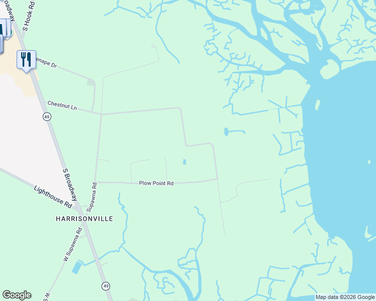 map of restaurants, bars, coffee shops, grocery stores, and more near 15 Old Toll Bridge Road in Pennsville