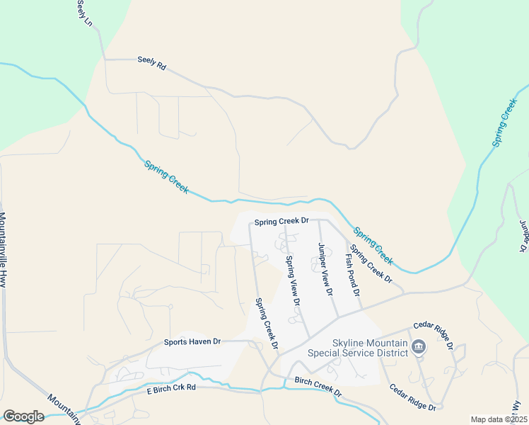 map of restaurants, bars, coffee shops, grocery stores, and more near 12335 Spring Creek Drive in Fairview