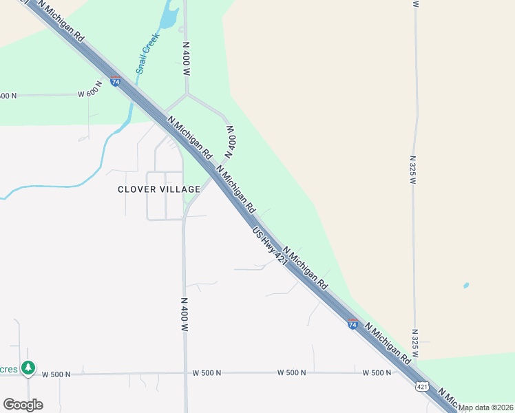 map of restaurants, bars, coffee shops, grocery stores, and more near 5682 North Michigan Road in Fairland