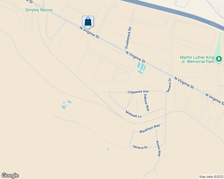 map of restaurants, bars, coffee shops, grocery stores, and more near 8495 Mohawk Ln in Reno