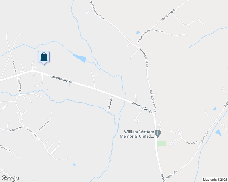 map of restaurants, bars, coffee shops, grocery stores, and more near 1538 Jarrettsville Road in Jarrettsville