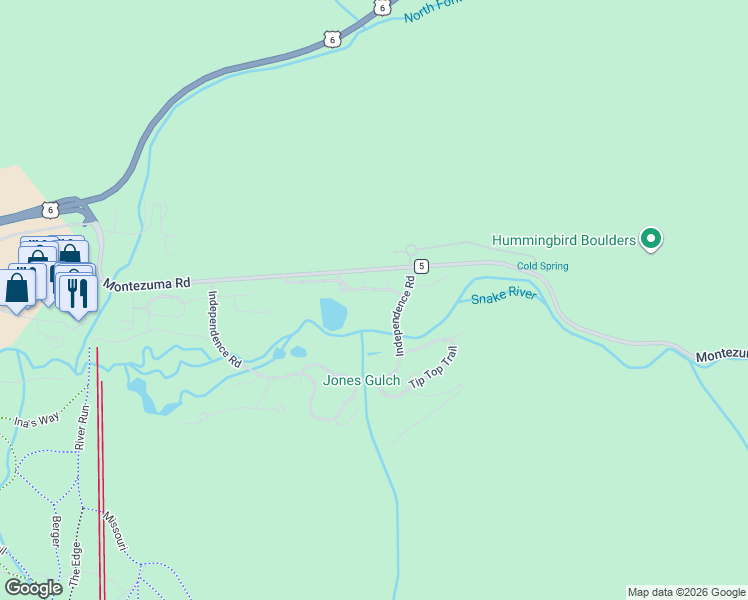 map of restaurants, bars, coffee shops, grocery stores, and more near 276 Alpen Rose Place in Keystone