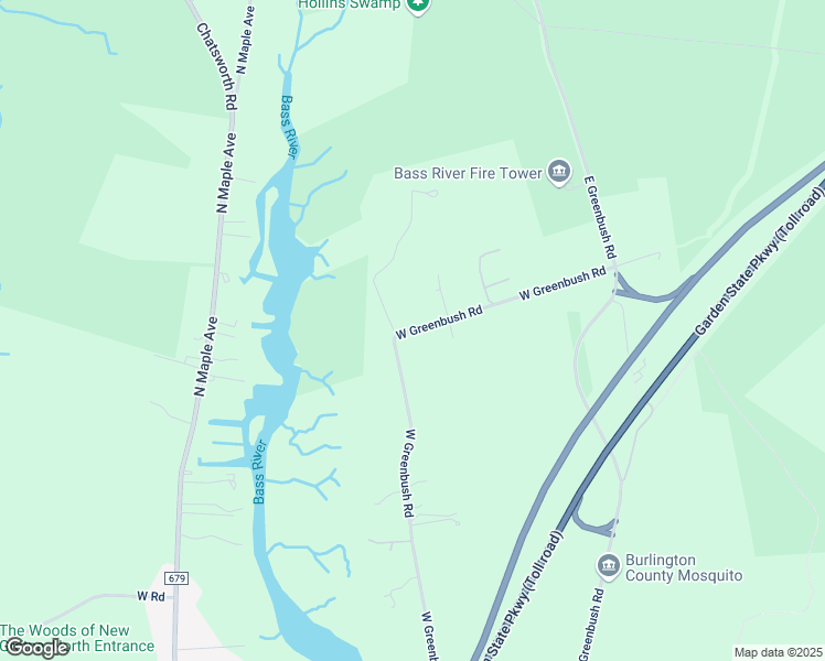 map of restaurants, bars, coffee shops, grocery stores, and more near 74 West Greenbush Road in Tuckerton