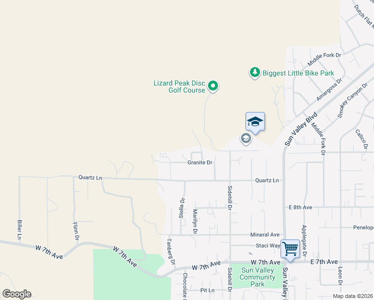 map of restaurants, bars, coffee shops, grocery stores, and more near 283 Parkfield Drive in Sun Valley