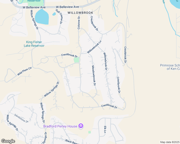 map of restaurants, bars, coffee shops, grocery stores, and more near 6005 Meadowbrook Drive in Morrison
