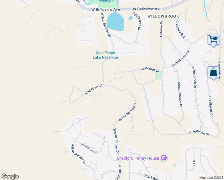 map of restaurants, bars, coffee shops, grocery stores, and more near 5979 Willow Springs Drive in Morrison