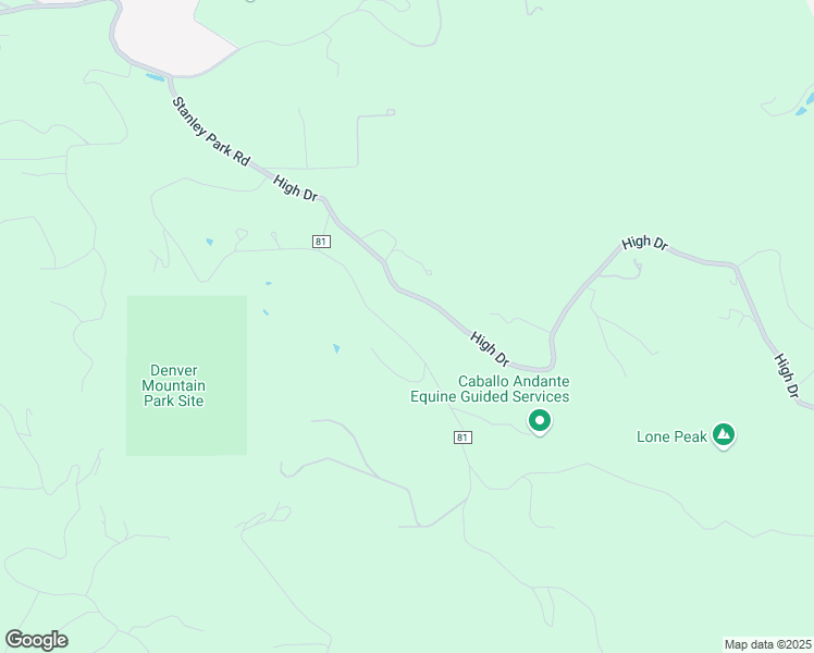map of restaurants, bars, coffee shops, grocery stores, and more near 6058 Lone Peak Drive in Evergreen