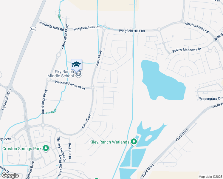 map of restaurants, bars, coffee shops, grocery stores, and more near 1315 Texas Sky Drive in Sparks