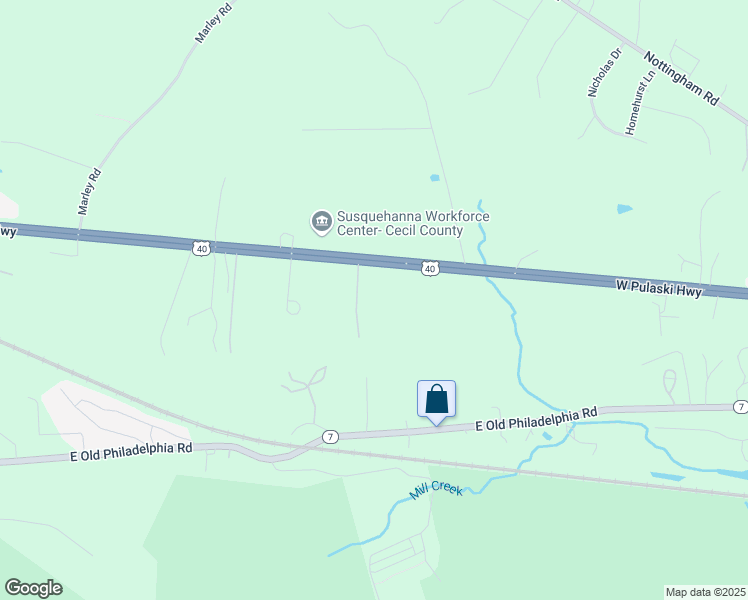 map of restaurants, bars, coffee shops, grocery stores, and more near 1236 West Pulaski Highway in Elkton