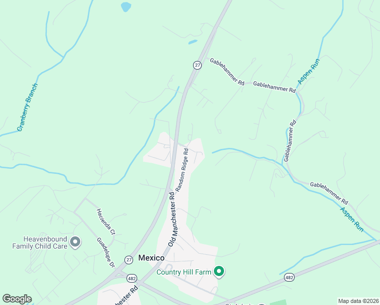 map of restaurants, bars, coffee shops, grocery stores, and more near 1219 Random Ridge Road in Westminster