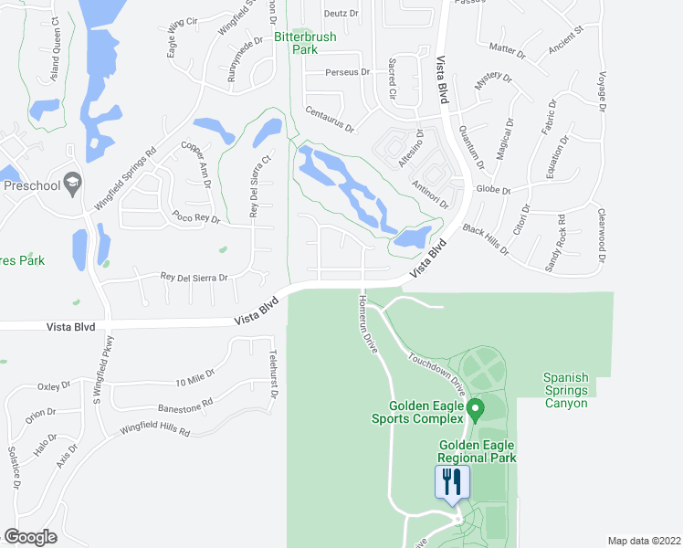 map of restaurants, bars, coffee shops, grocery stores, and more near 3743 Kepler Drive in Sparks