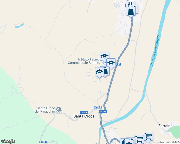 map of restaurants, bars, coffee shops, grocery stores, and more near 3 Traversa II Cozzo Giardino in Corigliano Calabro