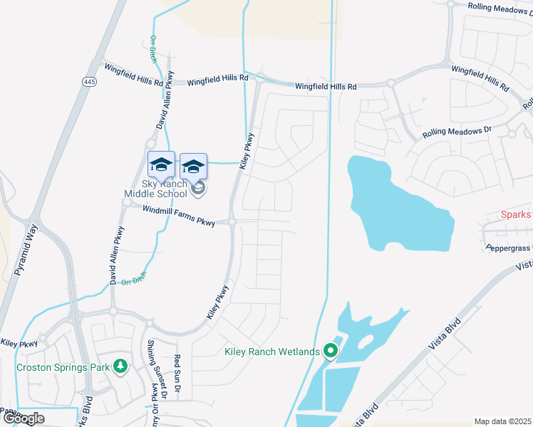 map of restaurants, bars, coffee shops, grocery stores, and more near 1315 Texas Sky Drive in Sparks