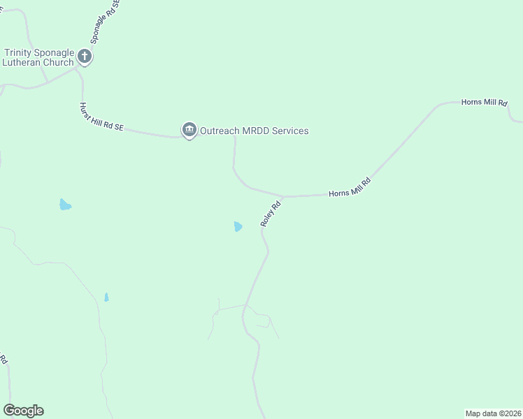 map of restaurants, bars, coffee shops, grocery stores, and more near 8601 Roley Road in Sugar Grove