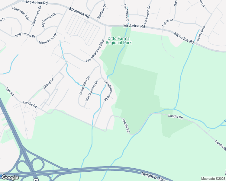 map of restaurants, bars, coffee shops, grocery stores, and more near 1956 Londontowne Drive in Hagerstown