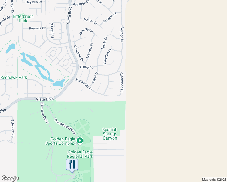 map of restaurants, bars, coffee shops, grocery stores, and more near 4341 Jacob Patrick Court in Sparks